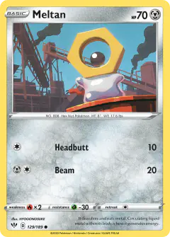 Meltan 129/189 Common card from Darkness Ablaze