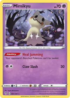 Mimikyu 081/189 Rare card from Darkness Ablaze