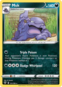 Muk 101/189 Rare card from Darkness Ablaze