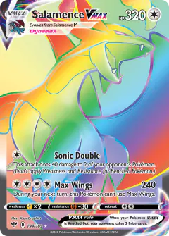 Salamence VMAX 194/189 Rare Rainbow card from Darkness Ablaze