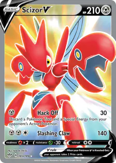Scizor V 183/189 Rare Ultra card from Darkness Ablaze