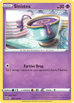 Sinistea 082/189 Common card from Darkness Ablaze