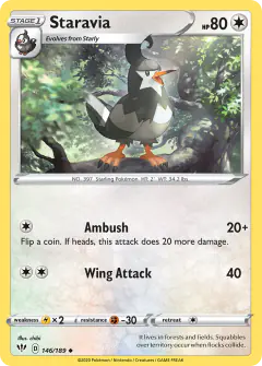 Staravia 146/189 Uncommon card from Darkness Ablaze