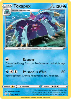 Toxapex 052/189 Uncommon card from Darkness Ablaze