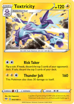 Toxtricity 063/189 Rare Holo card from Darkness Ablaze