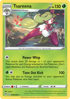 Tsareena 016/189 Rare card from Darkness Ablaze