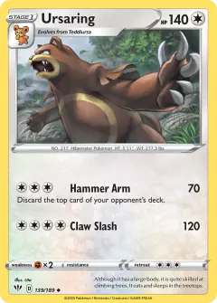 Ursaring 139/189 Uncommon card from Darkness Ablaze