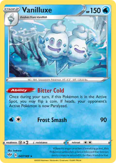 Vanilluxe 047/189 Rare card from Darkness Ablaze
