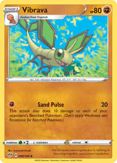 Vibrava 090/189 Uncommon card from Darkness Ablaze
