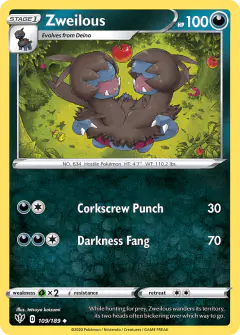 Zweilous 109/189 Uncommon card from Darkness Ablaze