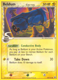 Beldum δ 59/113 Common card from Delta Species