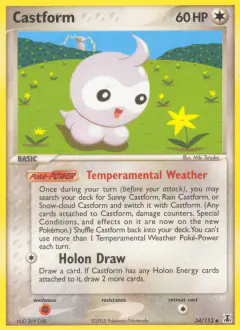 Castform 34/113 Uncommon card from Delta Species