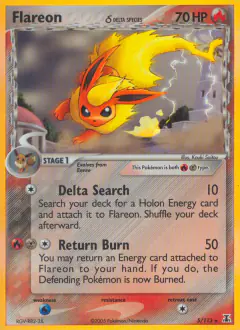 Flareon δ 5/113 Rare Holo card from Delta Species