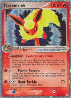Flareon ex 108/113 Rare Holo EX card from Delta Species