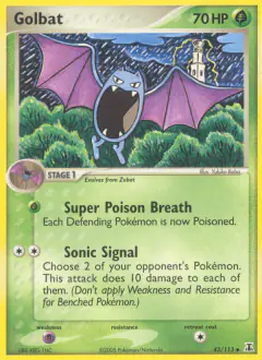 Golbat 43/113 Uncommon card from Delta Species