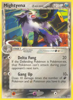 Mightyena δ 24/113 Rare card from Delta Species
