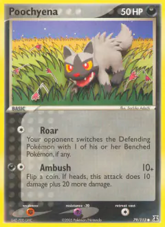 Poochyena 79/113 Common card from Delta Species