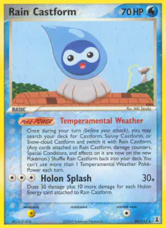 Rain Castform 26/113 Rare card from Delta Species