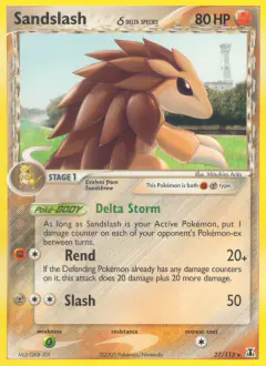 Sandslash δ 27/113 Rare card from Delta Species