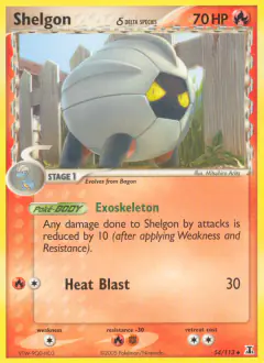 Shelgon δ 54/113 Uncommon card from Delta Species