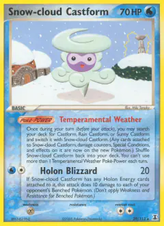 Snow-cloud Castform 29/113 Rare card from Delta Species