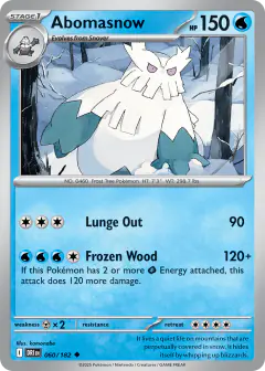 Abomasnow 060/182 Uncommon card from Destined Rivals