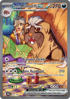 Arven's Mabosstiff ex 235/182 Special Illustration Rare card from Destined Rivals