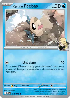 Cynthia's Feebas 052/182 Common card from Destined Rivals