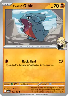 Cynthia's Gible 102/182 Common card from Destined Rivals