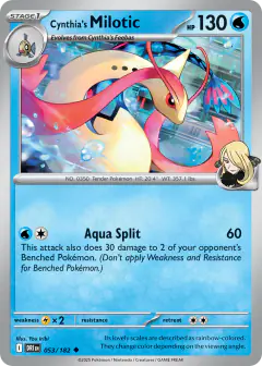 Cynthia's Milotic 053/182 Uncommon card from Destined Rivals