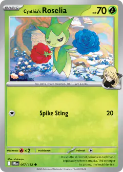 Cynthia's Roselia 007/182 Common card from Destined Rivals