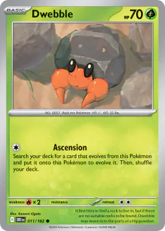 Dwebble 011/182 Common card from Destined Rivals