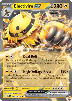 Electivire ex 069/182 Double Rare card from Destined Rivals