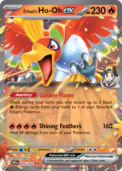 Ethan's Ho-Oh ex 039/182 Double Rare card from Destined Rivals