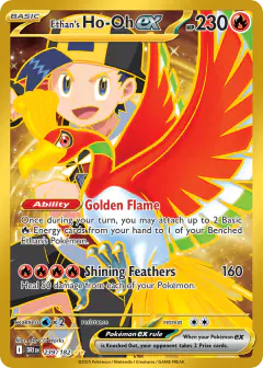 Ethan's Ho-Oh ex 239/182 Hyper Rare card from Destined Rivals