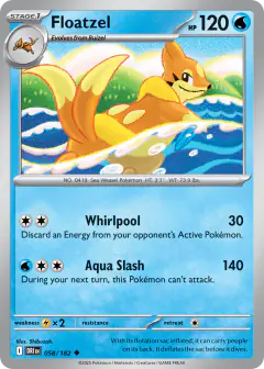 Floatzel 058/182 Uncommon card from Destined Rivals