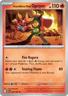 Hearthflame Mask Ogerpon 044/182 Uncommon card from Destined Rivals