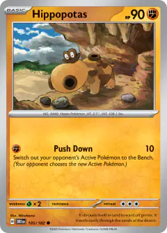 Hippopotas 105/182 Common card from Destined Rivals