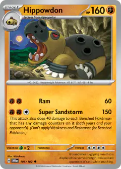 Hippowdon 106/182 Uncommon card from Destined Rivals