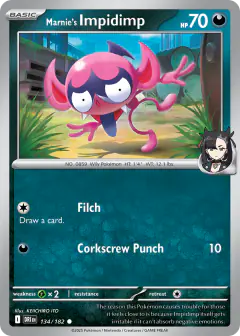 Marnie's Impidimp 134/182 Common card from Destined Rivals