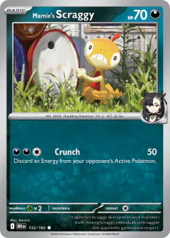 Marnie's Scraggy 132/182 Common card from Destined Rivals