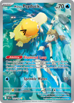 Misty's Psyduck 193/182 Illustration Rare card from Destined Rivals