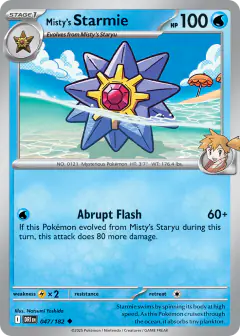 Misty's Starmie 047/182 Uncommon card from Destined Rivals