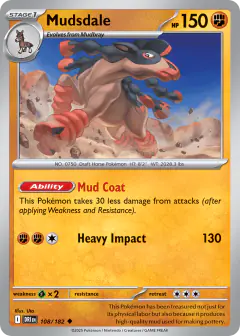 Mudsdale 108/182 Uncommon card from Destined Rivals