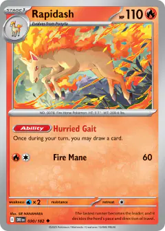 Rapidash 030/182 Uncommon card from Destined Rivals