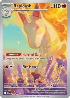 Rapidash 189/182 Illustration Rare card from Destined Rivals