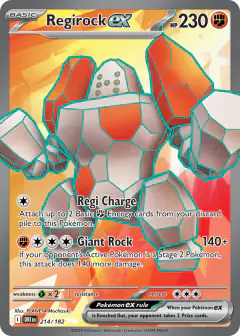 Regirock ex 214/182 Ultra Rare card from Destined Rivals