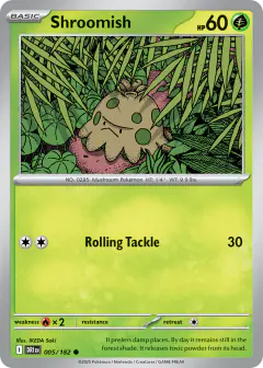 Shroomish 005/182 Common card from Destined Rivals