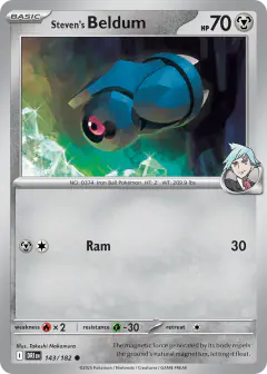 Steven's Beldum 143/182 Common card from Destined Rivals