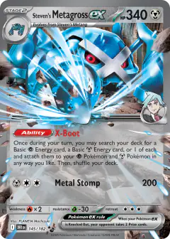 Steven's Metagross ex 145/182 Double Rare card from Destined Rivals